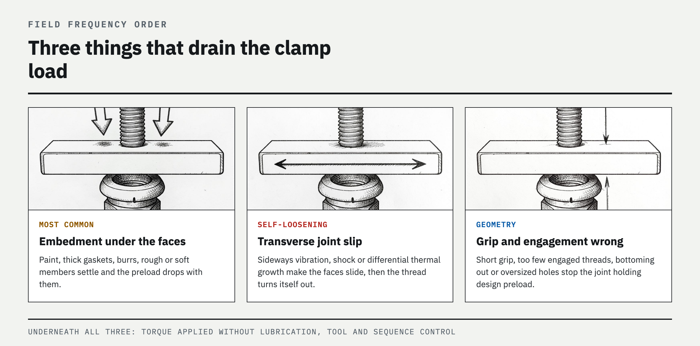 Possible causes — narrow them down in the order most often encountered in the field