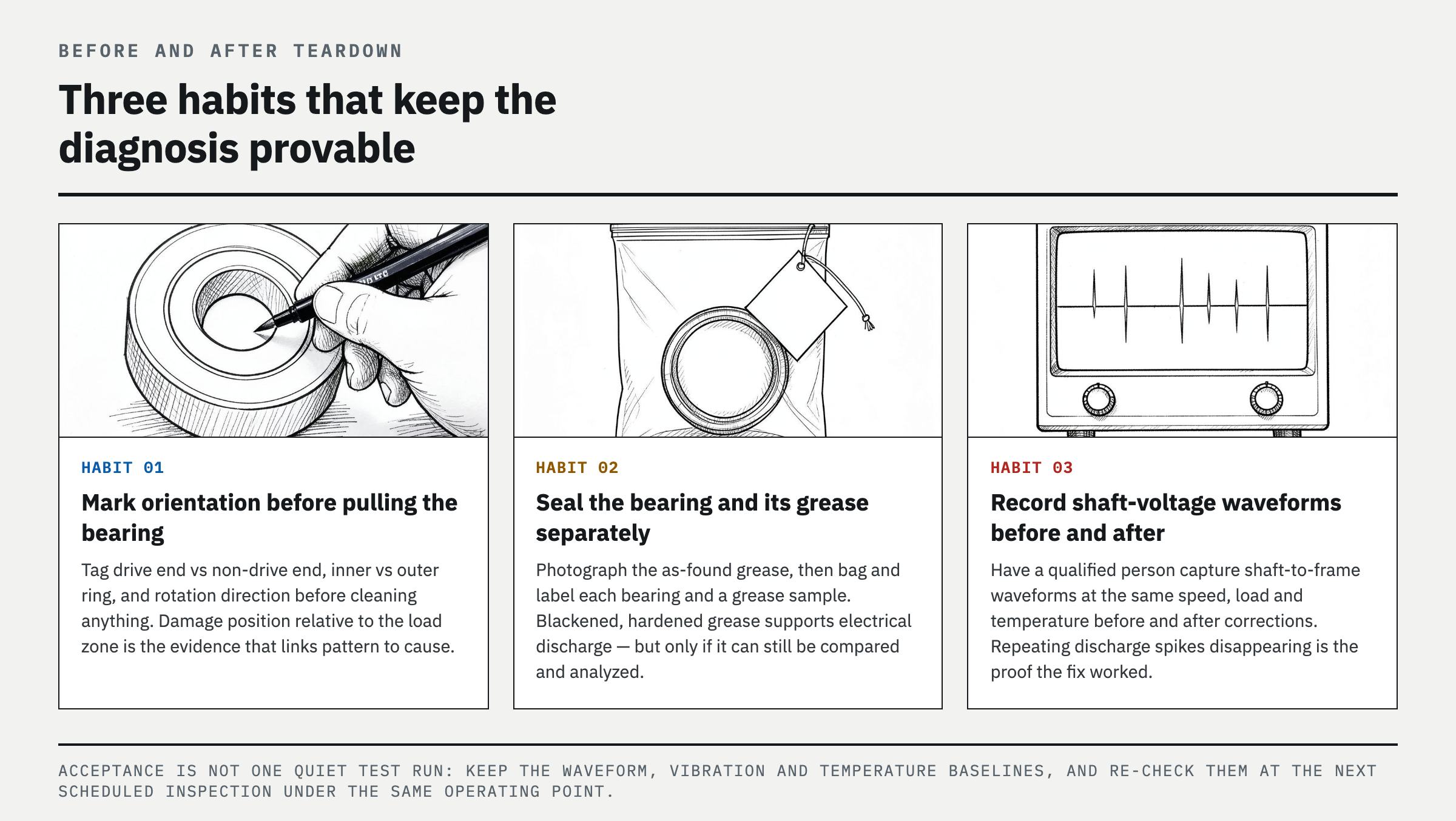 Preparation and safety — preserve the evidence before disassembly